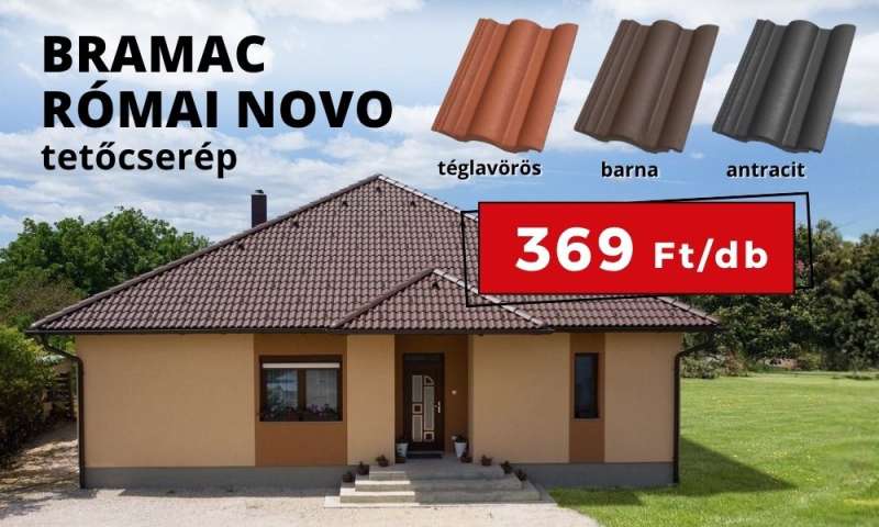 Bramac Római Novo tetőcserép most csak 369 Ft/db
