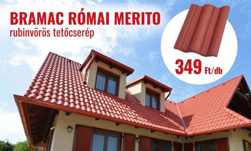 Bramac Római Merito tetőcserép most csak 349 Ft/db